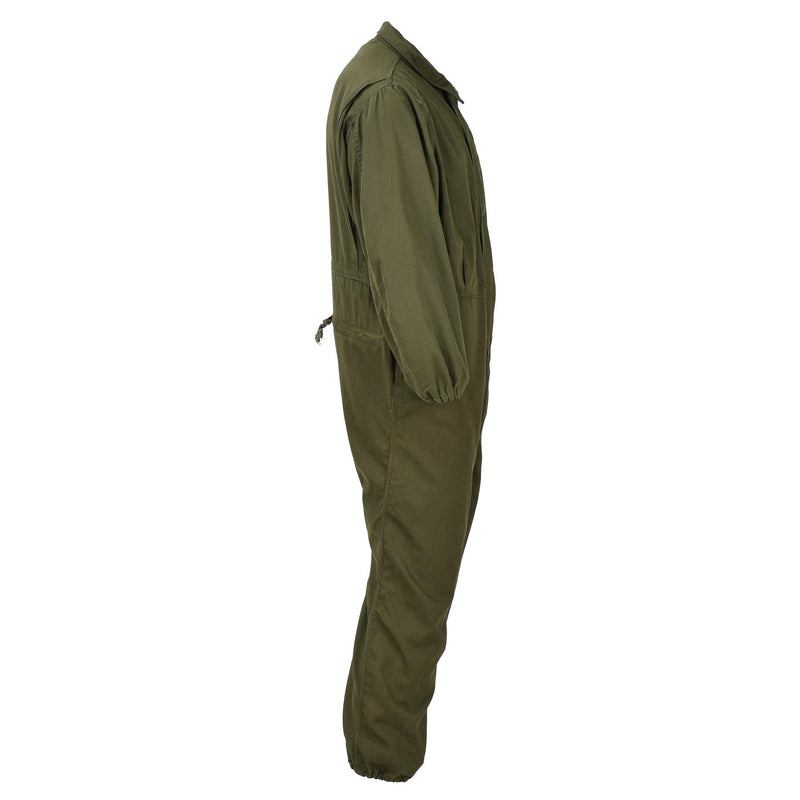 Original U.S. Military Coveralls Work Mechanic Jumpsuit Army Snap Closure Olive