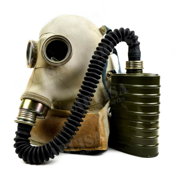 Original Polish Military SR 1 Gas Mask Sovjet Era Slangfilter Komplett uppsättning