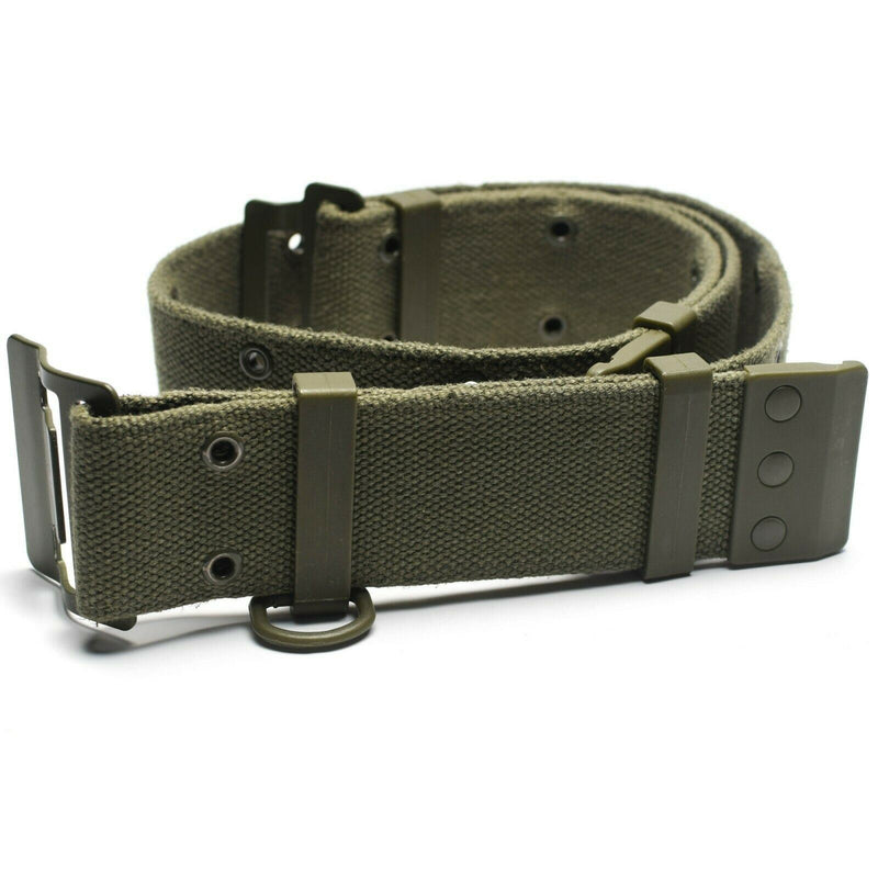 Original French Army Webbing Belt Famas Olive OD Web Belt France Military