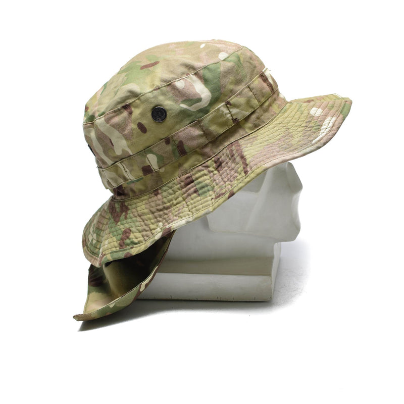 Original British Tactical Camo Hat MTP Boonie Cap med Neck Flap Summer Hat