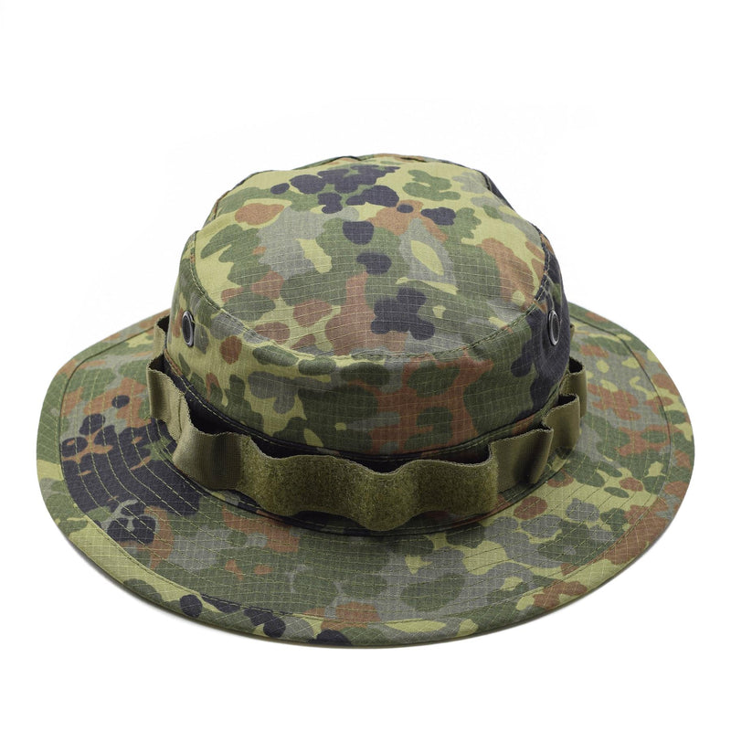 Tacgear Brand tysk militär stil boonie hatt flecktran camo bred grim ripstop