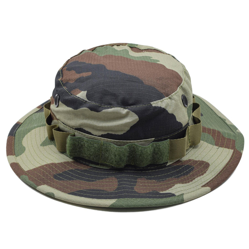 Tacgear Brand French Army Style Boonie Hat CCE CAMO RIPSTOP WIDT BRIM VENT HOLES