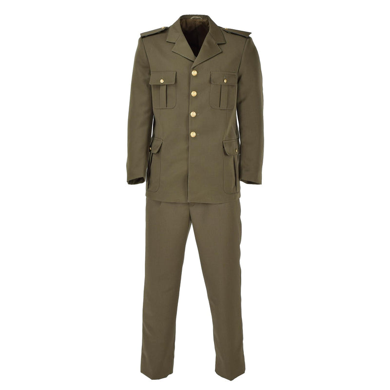 Original italiensk militär formell jacka verde parade klänning vintage brun