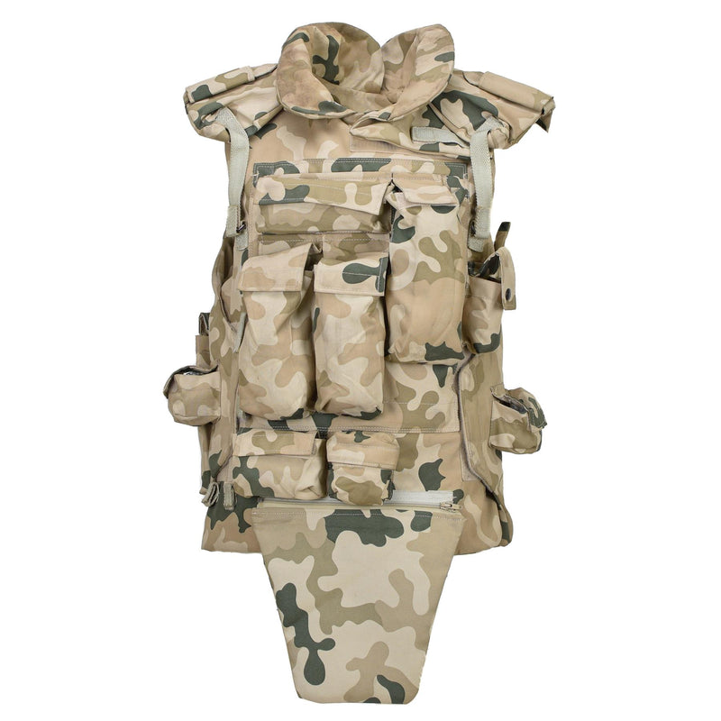 Original polsk militär taktisk Vest Plate Carrier Lightweight Desert Camo