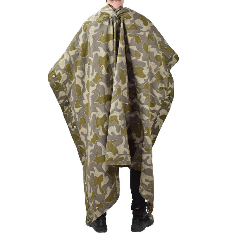 Original Österrikisk armé PEA POT SPLINTER CAMO PONCHO Tält Vattenbeständig årgång