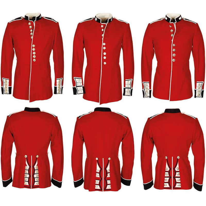 Äkta British Army Jacket Uniform Tunic Red Dress Scarlet Irish Guards Cavalry