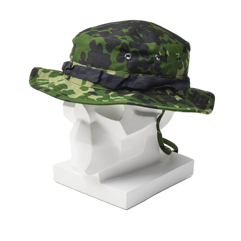 Original danska militär M84 Camo Boonie Hat Summer Tropical Cap Wide Brim New