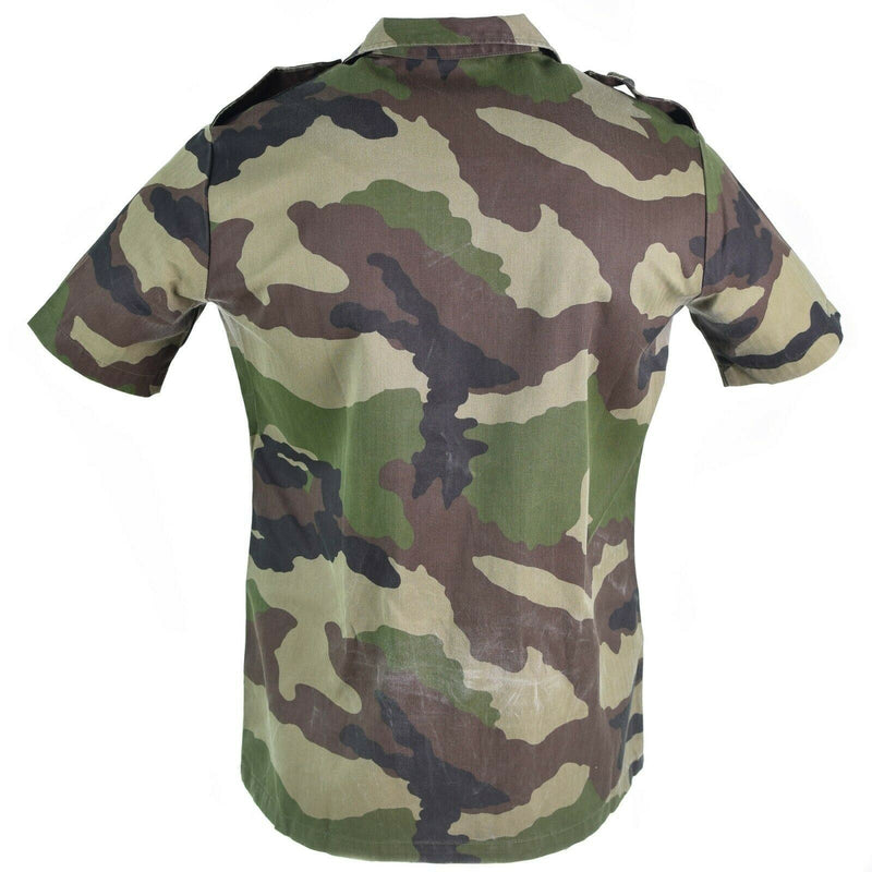 Original French Army F2 Shirt Woodland Camo CCE Kortärmare skjortor