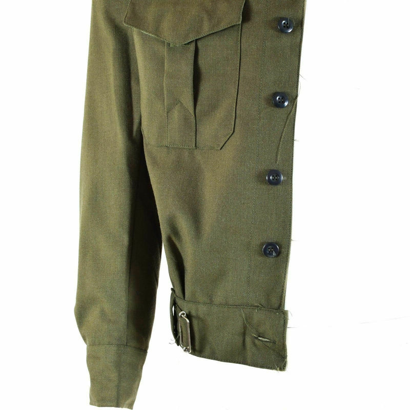 Äkta grekiska arméfält Ike Jacket Gabardine Wool Blaze Khaki Military New