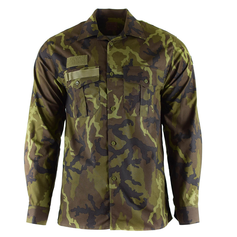 Äkta tjeckiska arméskjorta skogsmark camo vz 95 fält uniform militär överskott nytt