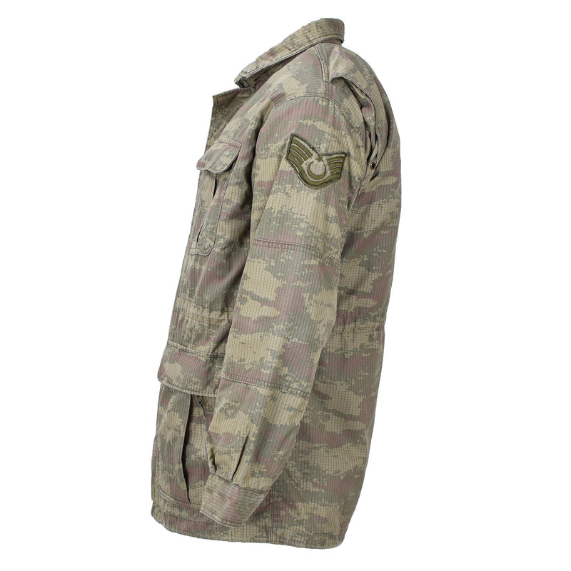 Original turkiska militära fallskärmshoppare jacka parka camo ripstop fodrad armé