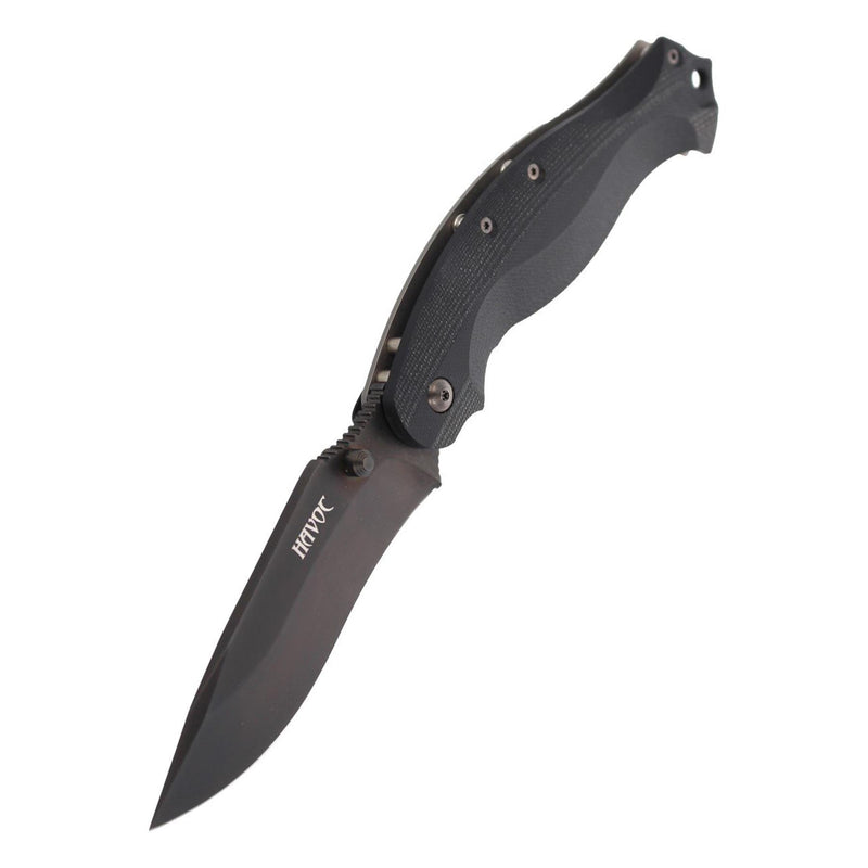 Fox Knives Havoc Pocket Knife Titanium Frame Lock Folding Knife G10 Handle Black