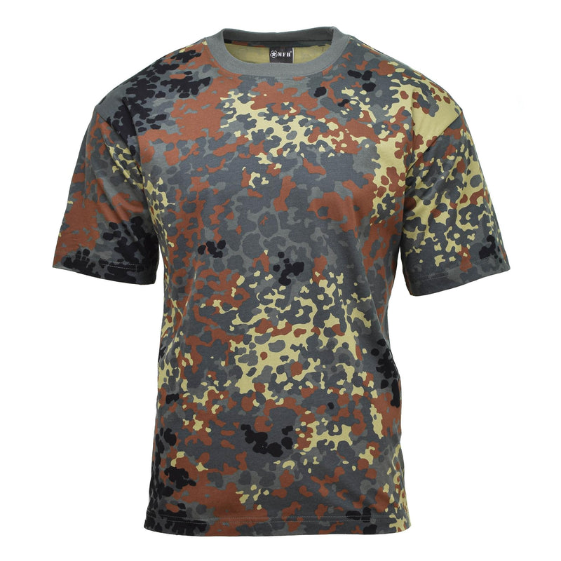 MFH U.S. Military-Style Sportswear T-shirts BW Camouflage Lätt andas andas