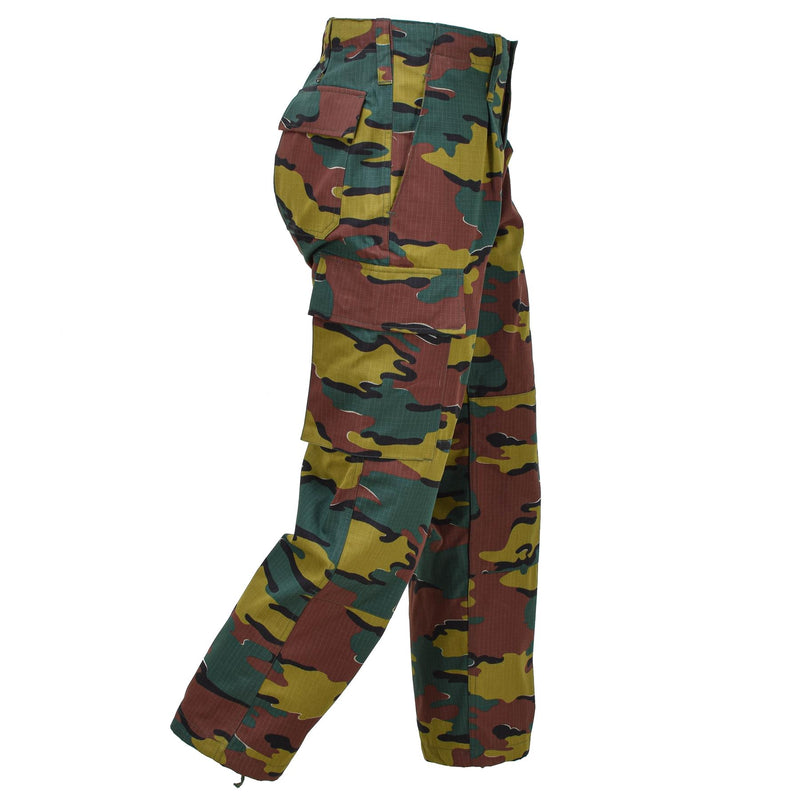 Original Belgiska arméfältet Combat Pants Ripstop Jigsaw Camouflage byxor nya