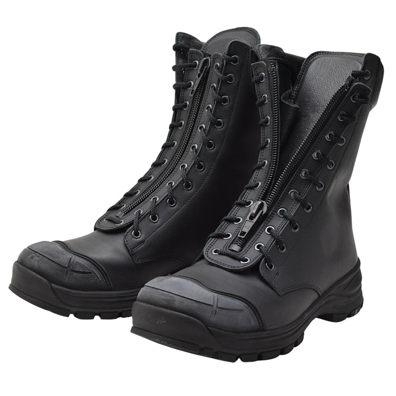 Original Dutch Army Tactical Boots Black Leather Anti-Static Antibacterial New