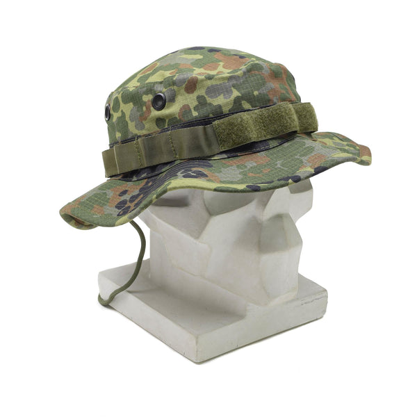 Tacgear Brand tysk militär stil boonie hatt flecktran camo bred grim ripstop