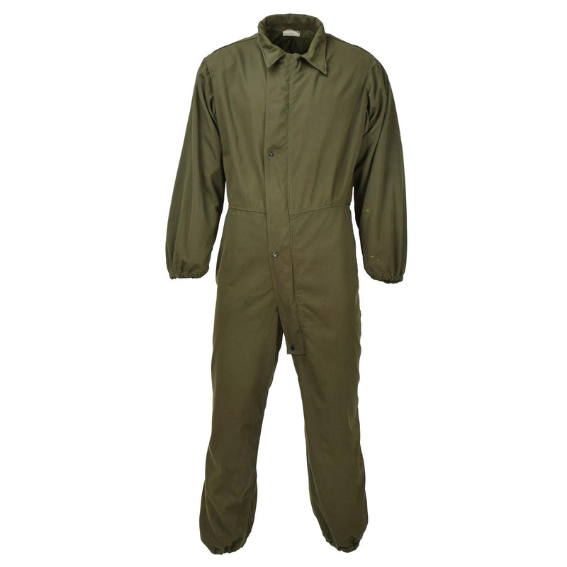 Original U.S. Military Coveralls Work Mechanic Jumpsuit Army Snap Closure Olive