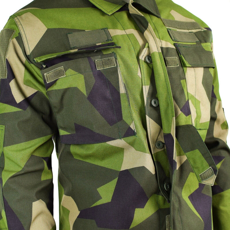 Original Swedish Army M90 Jacket Splinter Camouflage Field Combat Shirt Ny