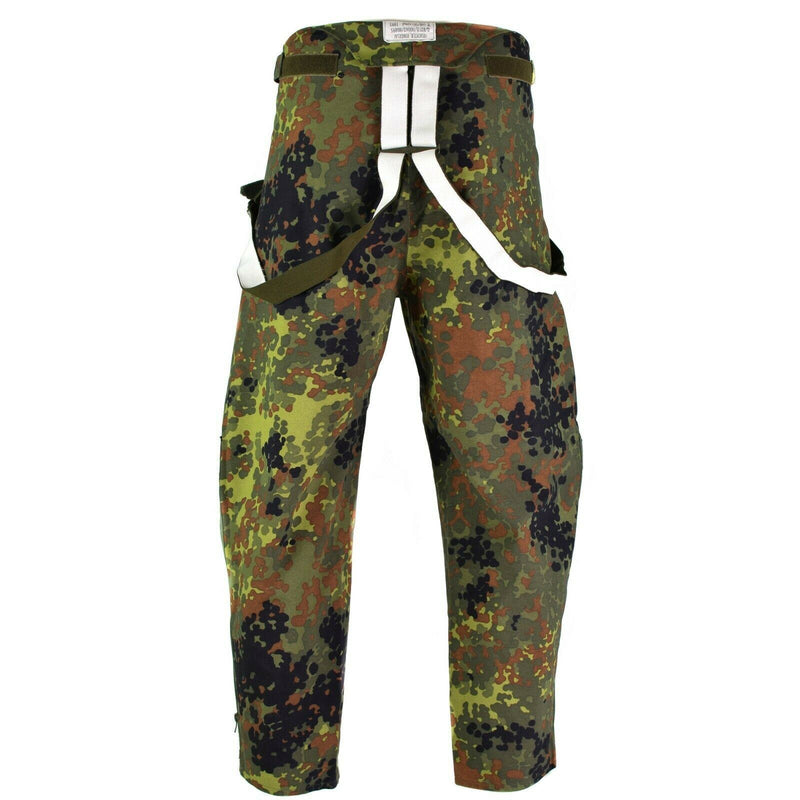 Äkta tyska armébyxor Goretex Bib n Brace Flecktarn Pants övergripande nya