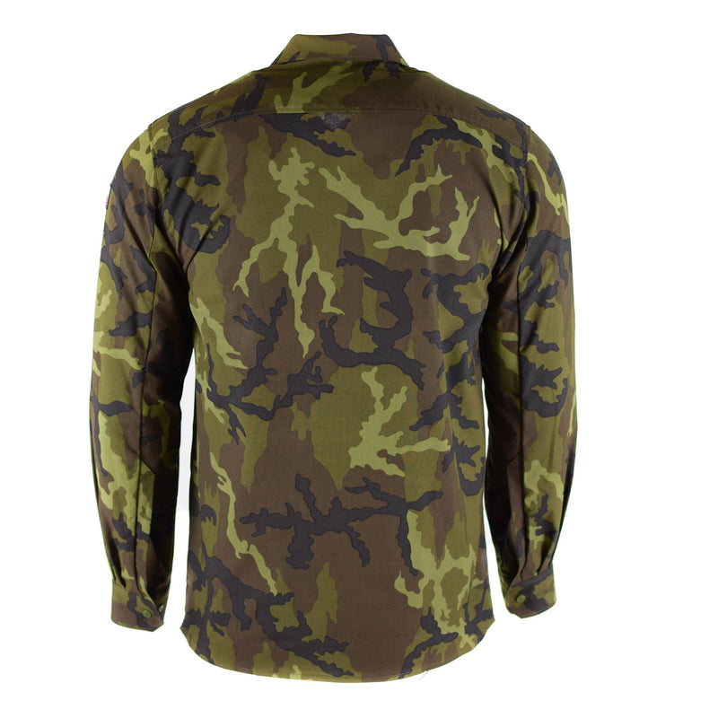 Äkta tjeckiska arméskjorta skogsmark camo vz 95 fält uniform militär överskott nytt