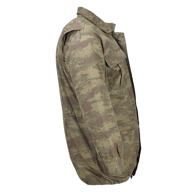 Original turkiska militära fallskärmshoppare jacka parka camo ripstop fodrad armé