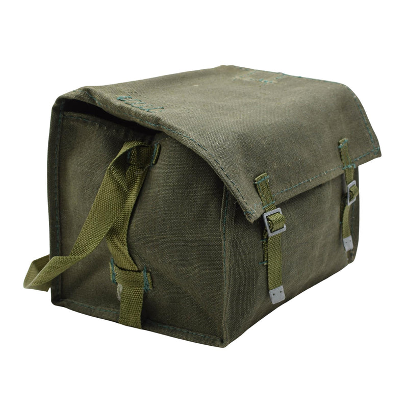 Original Polish Army Shoulder Vintage Olive Green Haversack Retro Bread Bag Ny