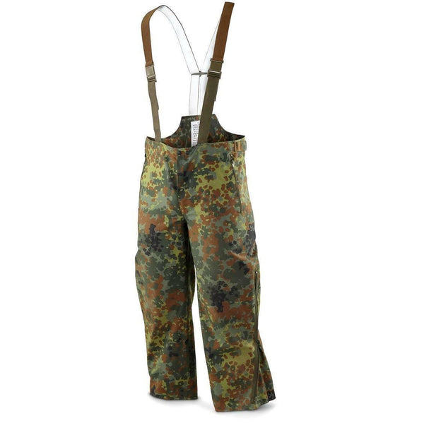 Original tyska armébyxor Goretex Bib N Brace Flecktarn Pants övergripande regn