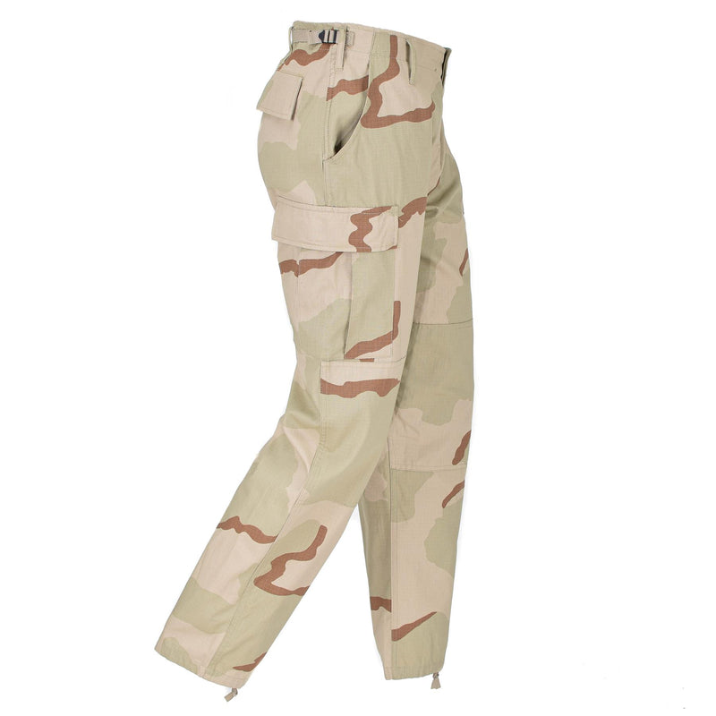 Mil-Tec Brand U.S. Army Style Cargo Pants 3-Color Desert Camouflage BDU Mönster