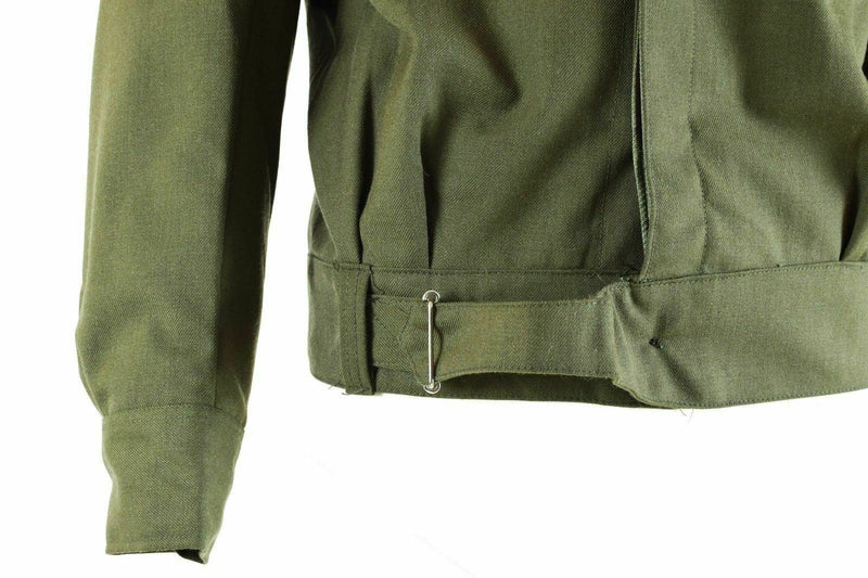 Äkta grekiska arméfält Ike Jacket Gabardine Wool Blaze Khaki Military New