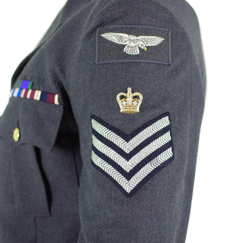 Original British Army Formal Uniform Jackar Parade Blue Airforces Militär fråga