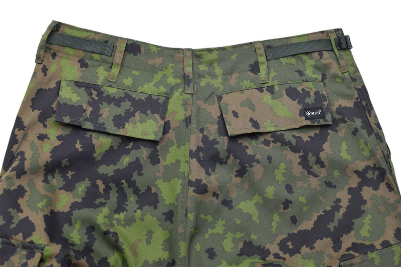 MFH Combat Pants Justerbar midja Hållbara BDU -byxor M05 Finländsk kamo