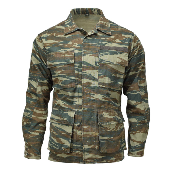 Original grekiska militärfält BDU Jacket Lizard Camouflage Greklands armétröjor