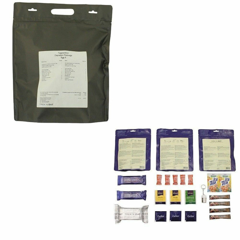 Emergency Ration Army Survival Food 1 Day Ration Militärmåltid Food Prepper MRE (Typ2)