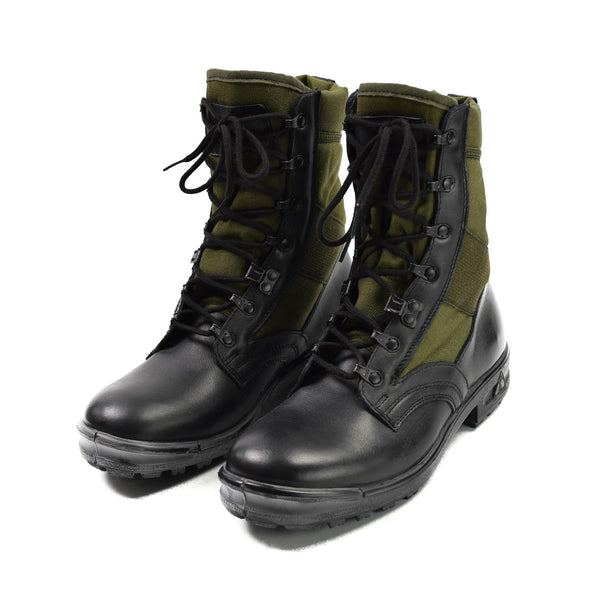 Original Germany Army Tropical Boots Baltes Black/OD Green Military Surplus New