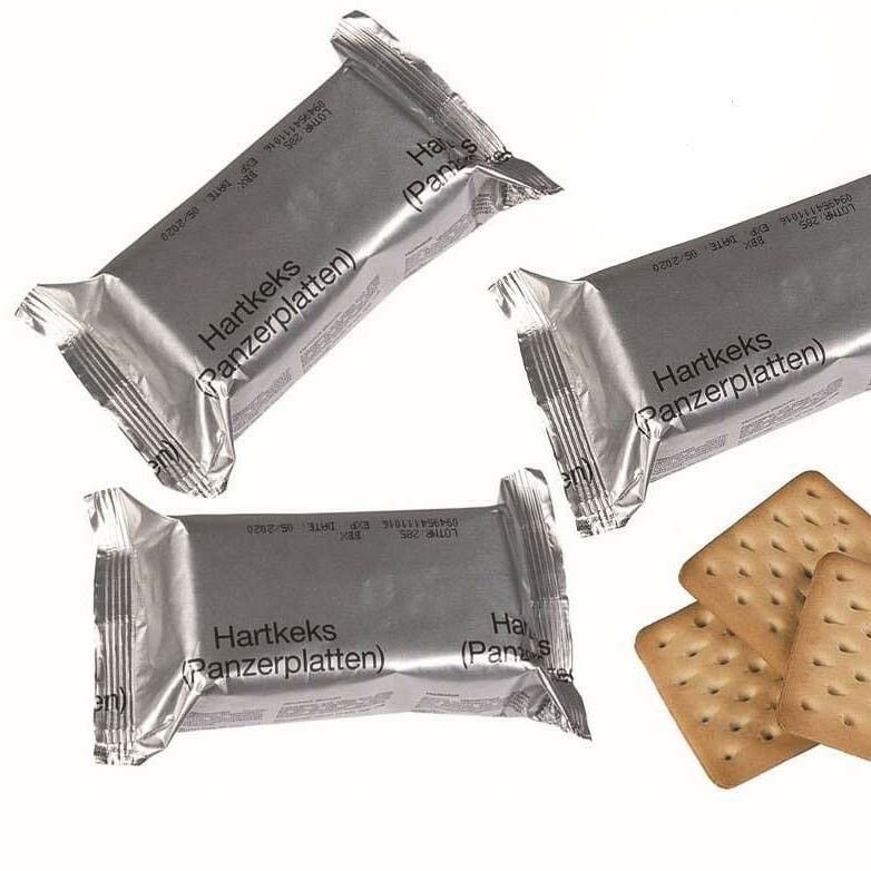 Äkta tyska arméöverlevnadsmatpaket utomhus kex 125g nato mre crackers