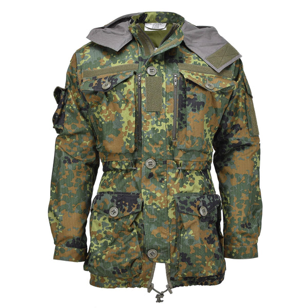 Leo Kohler Military Ripstop Smock Jacket Flecktarn Camouflage Tactical Cordura