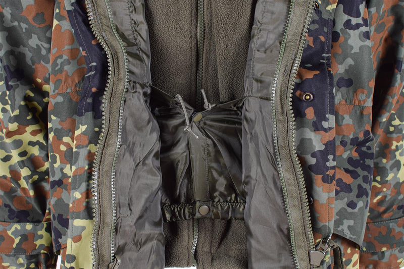 Mil-Tec German Army Parka W Liner Goretex Camo Flecktarn Waterproof Men Jacket