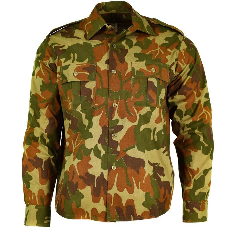 Äkta rumänska arméskjorta Leaf Camo M90 Rumänien Militär fråga Combat New