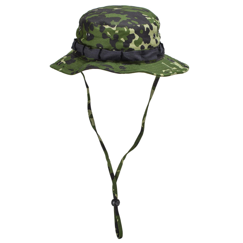 Original danska militär M84 Camo Boonie Hat Summer Tropical Cap Wide Brim New