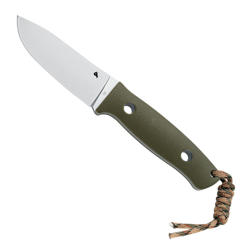 Fox Knives BF-710 D2 Fixat Blade Knife Kydex mantel Firestarter OD Green