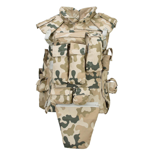 Original polsk militär taktisk Vest Plate Carrier Lightweight Desert Camo