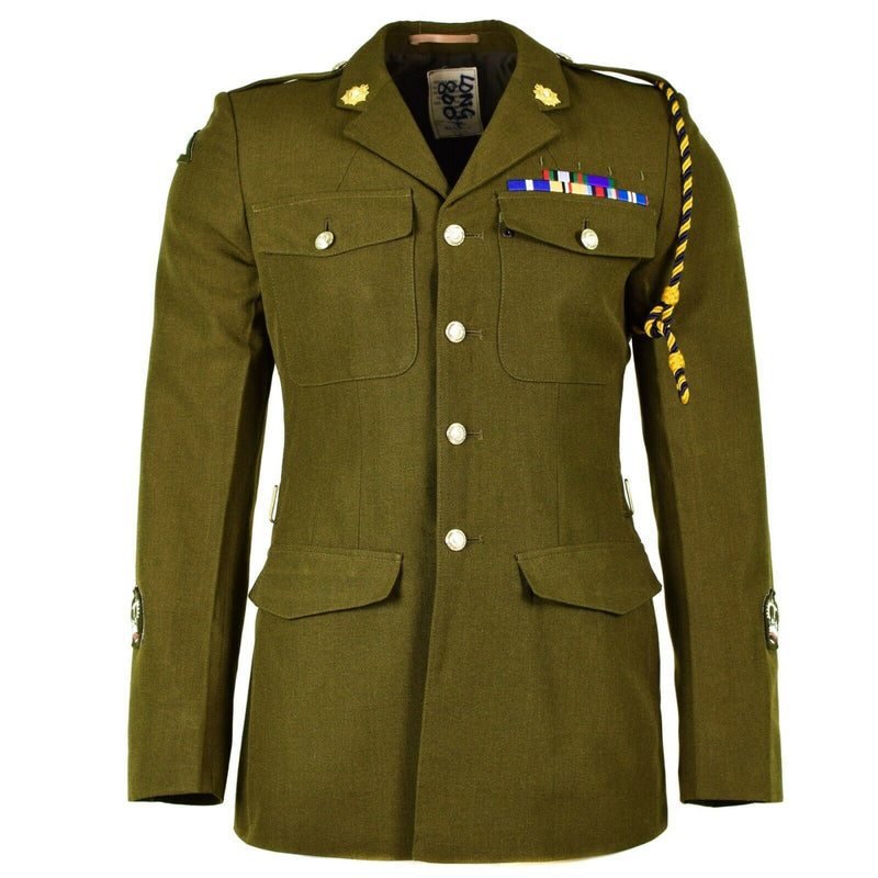 Äkta brittiska arméuniform Olive Khaki Formell jacka od militär fråga