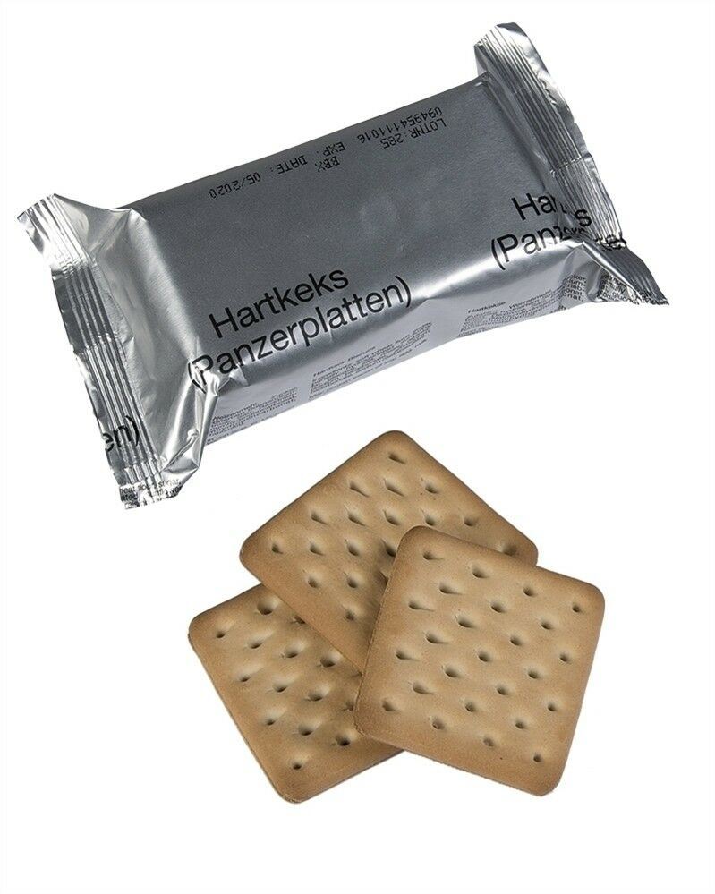 Äkta tyska arméöverlevnadsmatpaket utomhus kex 125g nato mre crackers