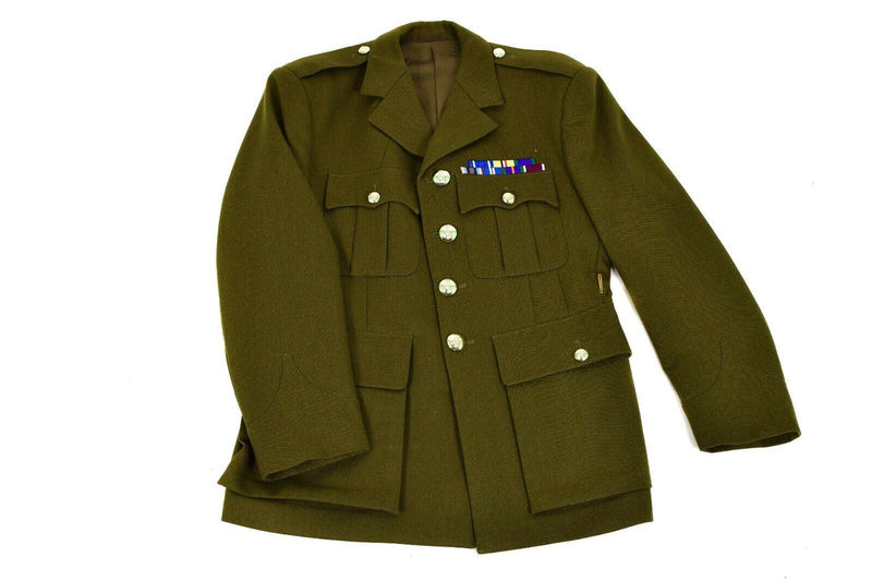 Äkta brittiska arméuniform Olive Khaki Formell jacka od militär fråga