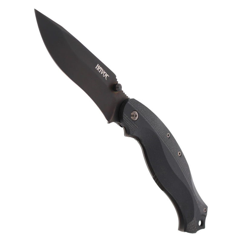 Fox Knives Havoc Pocket Knife Titanium Frame Lock Folding Knife G10 Handle Black