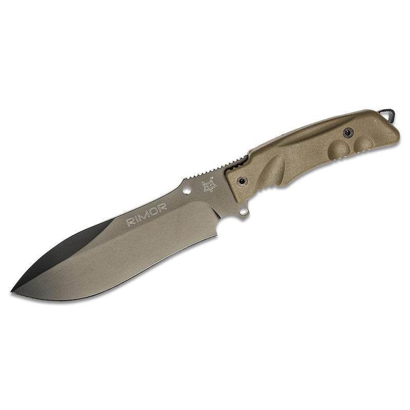 Fox Knives Rimor Fixed Drop Point Blade Tactical Knife N690Co Steel FRN Handle