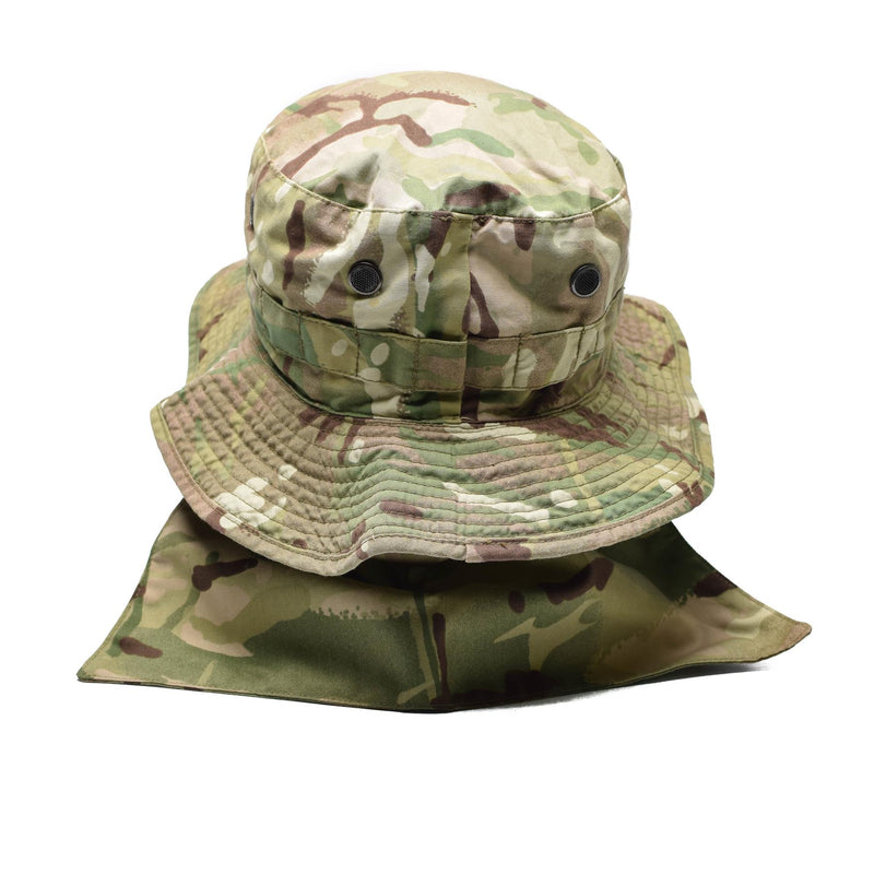 Äkine British Military Bush Hat MTP Camouflage Neck Flap Panama Boonie Hat Ny