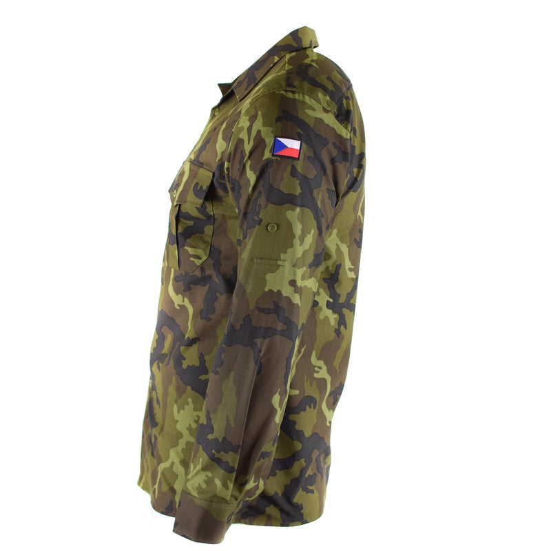 Äkta tjeckiska arméskjorta skogsmark camo vz 95 fält uniform militär överskott nytt