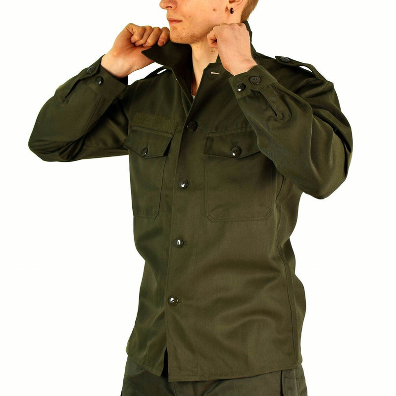 Original Österrikisk BH -arméstridskjorta Militär Olive Green Bdu Field New