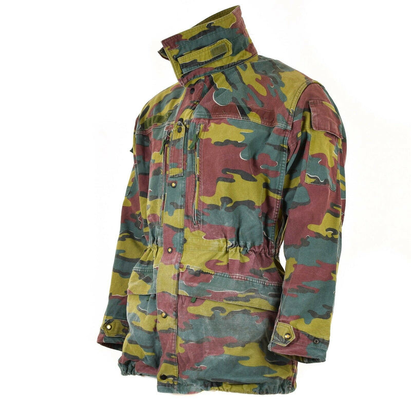 Original Belgian Army Military Combat M90 Field Jacket Parka Jigsaw Camo Surplus